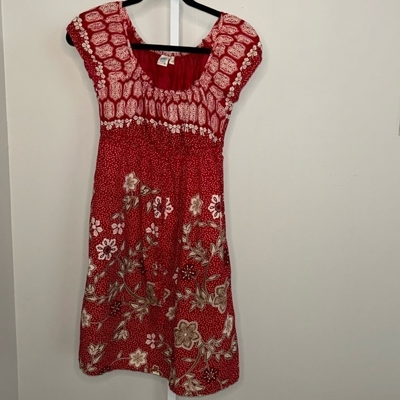 SO Wear It Declare It Red Boho Dress Size Medium - Picture 1 of 5